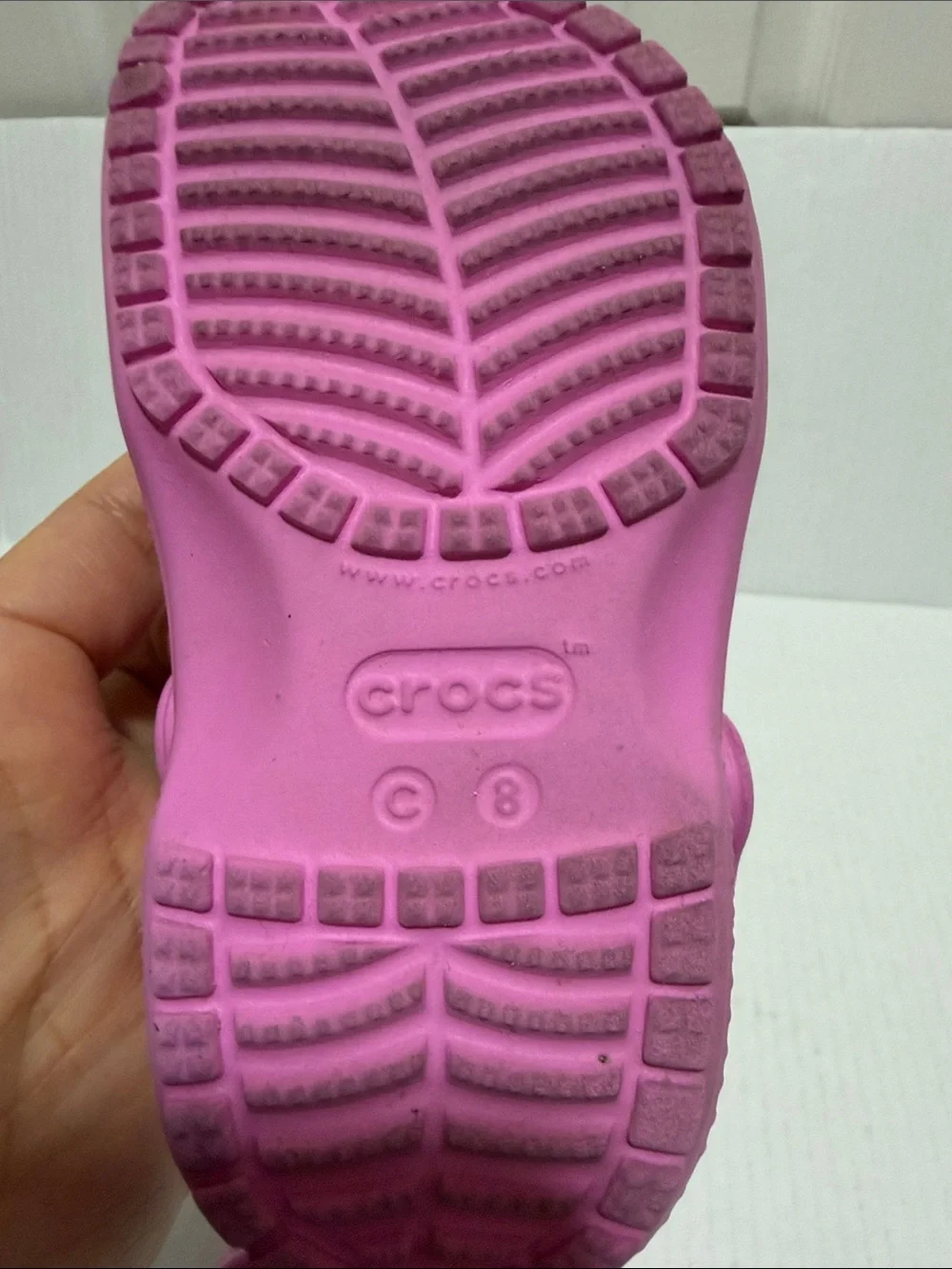 Crocs Kids Classic Pink Clogs Sandals Beach Pool - Toddler Size 8